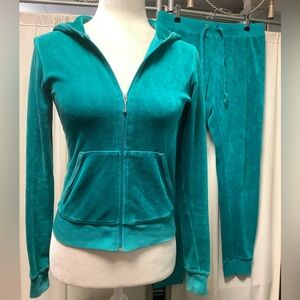 Juicy Couture Velour Zip Hoodie PS Jogger Pants PM